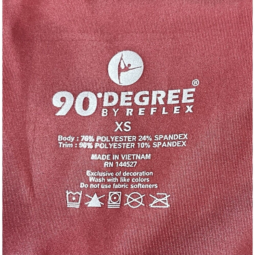NWT 90 Degree Reflex Crossover Leather Look Leggings Flared Pants Womens XS Red - Picture 6 of 7